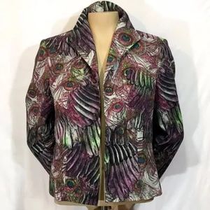 Harvè Bernard by Bernard Holtzman Peacock Blazer